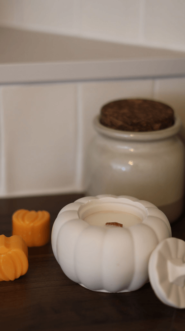 Citrouille - Bougie en pot