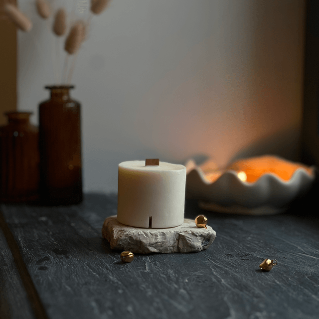Recharge bougie en pot (Striée)